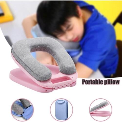 Nap Donut Pillow with Hard Support Portable Slow Rebound Memory Foam Desk Nap Neck Pillow Prevents Arms Numbness A7