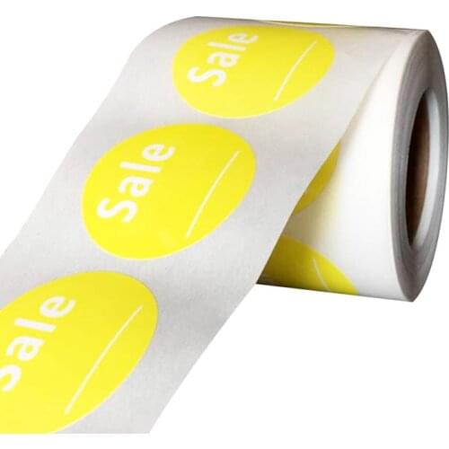 Yellow Sale Labels with Write Your Own Price self-adhesive sticker label Retail Stickers for Store Clearance items sale