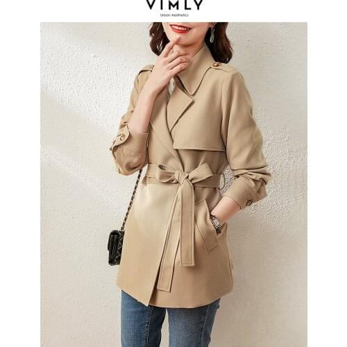 Mankhaki windbreaker womens medium long small fall 2021 new temperament casual coat