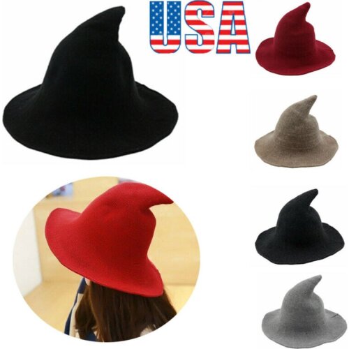 1 Piece Modern Halloween Witch Hat Woolen Women Lady Made From Fashionable Sheep Wool Halloween Party hat festival party hat