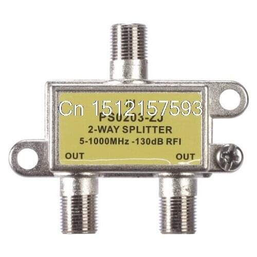 2-WAY 1 INPUT 2 OUT CABLE TV SPLITTER 5-1000MHz Digital Analogue Satellite Coaxial Out Connector