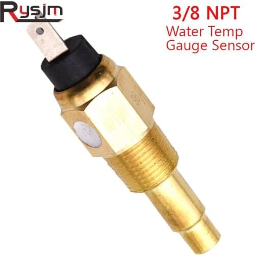 3/8 NPT Car Boat Water Temperature Gauge Sensor Sender Range 40 ~120 Celsius Temp Meter Gauge sensor fit Boat truck motorcycle