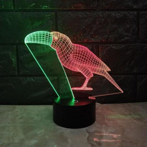 Beaks 3d Night Light Christmas adornment is lovely 3d Lamp Novelty Kids Room Led Kids Lights Lamps