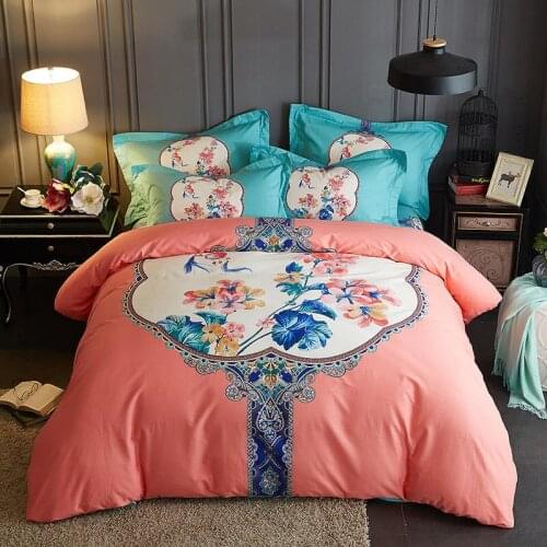 Bohemia 3D Cotton Bedding Sets Printed Duvet Cover Set Print Bed duevt Cover Pillowcase flower Bedclothes Home textile thicking
