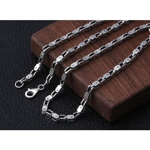 Real Solid 925 Sterling Silver Bicycle chain Necklace LINK Chain men women jewelry A2525