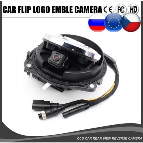 Flip Badge Backup Camera Emblem Vehicle Rear View Dynamic Parking RGB Static For VW Golf 5/6/7/8 MK6/MK7 Passat cc B6/B7/B8 CCD