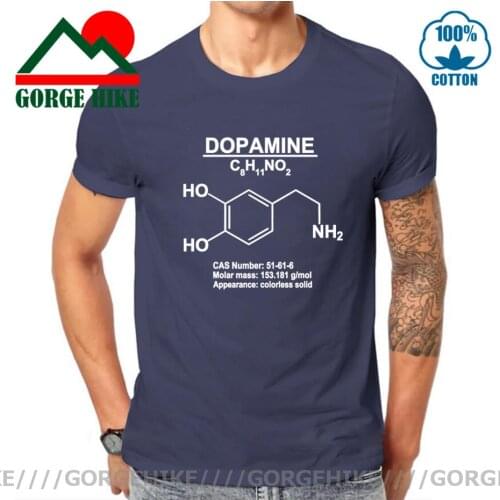 Dopamine Molecular Formula Chemistry Subject clothes Short sleeve t-shirt new Tops t shirt mens sweatshirt summer sports tshirt