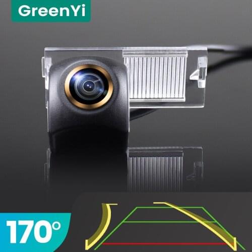 GreenYi Trajectory 170° AHD Car Rear View Camera for Peugeot 301 308 405 508 C4 C5 3008 307 Citroen E-Elysee Night Vision 4 Pin