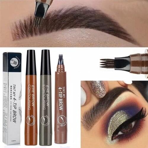 Microblading Eyebrow Pen Waterproof Fork Tip Eyebrow Tattoo Pencil Long Lasting Professional Fine Sketch Liquid Eye Brow Pencil