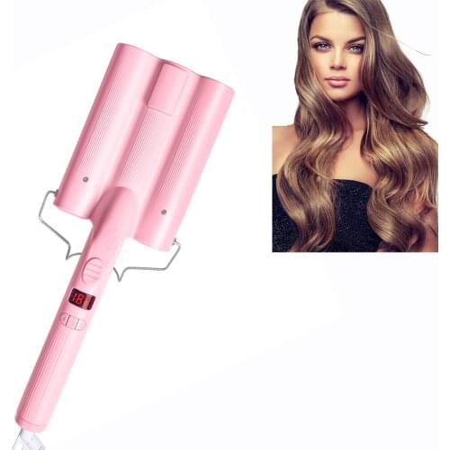 Ceramic Curling Iron Triple Barrel Hair Perm Waver Haridressing Styling Wand Perm Easy Use Practical Hair Styling Tools 110-240V