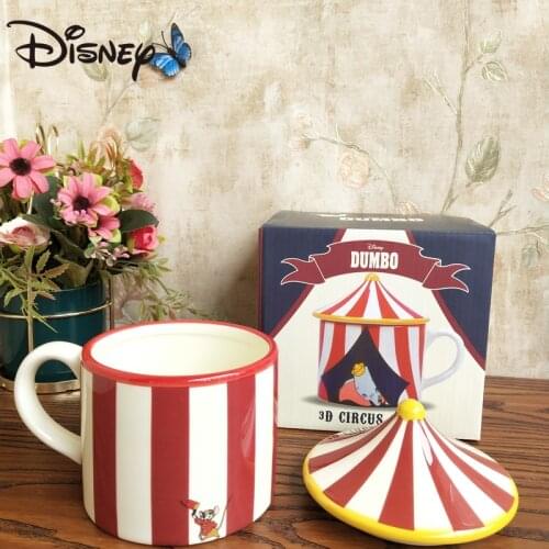 Disney Mugs Handpainted Dumbo Series Ceramic Mugs Circus Drinking Mugs Lovers Coffee Mugs Gift Mugs coffee cup set