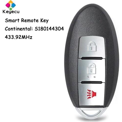 KEYECU Smart Remote Car Key With 3 Buttons for Nissan Pathfinder Murano Titan XD 2015 2016 2017 2018 Fob S180144304 433.92MHz