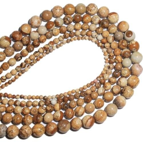 Round 4/6/8/10mm Jasper Loose Beads for DIY Craft Bracelet Necklace Jewelry Making