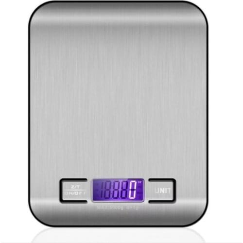 Kitchen Scale Precision Supplies 18x14cm 10kg Household Without Battery LCD Screen Silver Tools For Cooking Measurment Steelyard