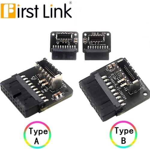 Motherboard USB3.019P/20P to TYPE-E 90 degree adapter chassis front TYPEC plug-in port