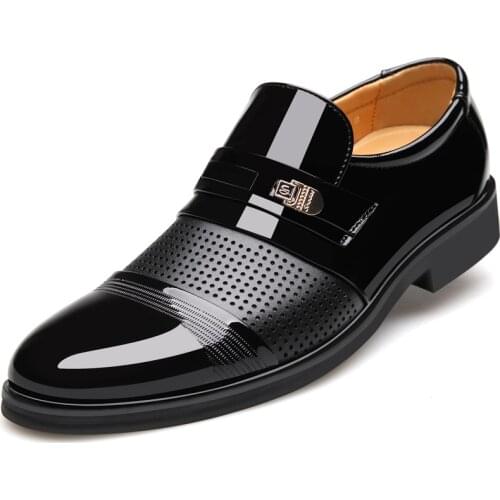 2018 Summer Men Hollow Out Men Formal Shoes Men Microfiber Leather Quality Shoes Breathable Men Shoes For Business 37-46