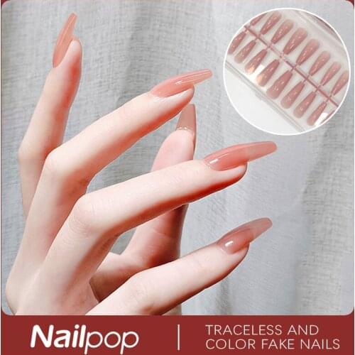 Press on Nails Color Nail Design 2021 Full Cover False Nails Traceless and Natural Fit Tips Quickly Build Beauty Nail 120pcs