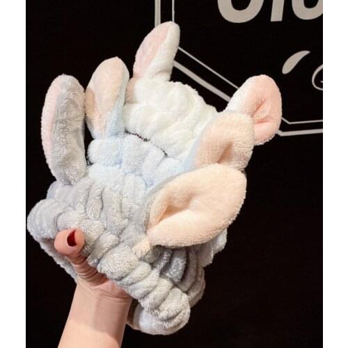 New Cute Rabbit Ears Headbands For Women Girls Makeup Face Washing Headband Hairdo Headwrap Hairband Turban Hair Accessories