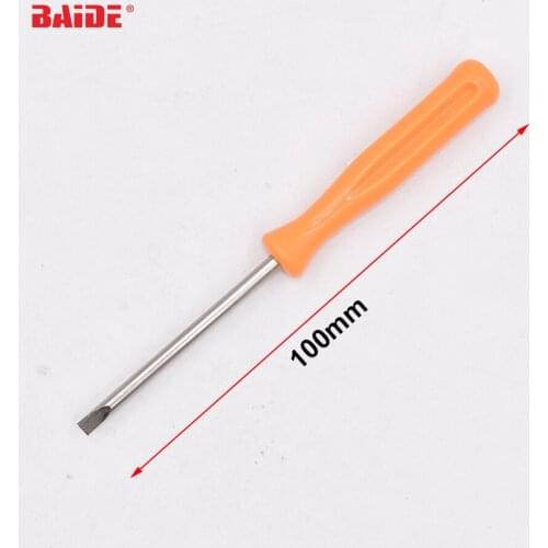 3.0 x 100 mm 45# Steel Orange Flat blade Flathead Slot type Straight Slotted Screw driver PH0 3mm Phillips Screwdriver 2000pcs