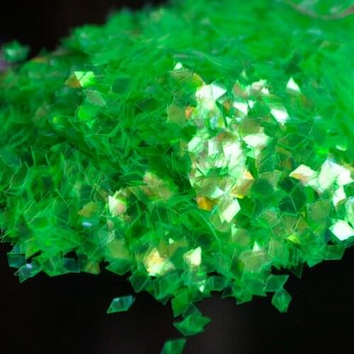Clear Rainbown Light Green Rhombus Paillette Nail Art Acrylic 3D Diamond Shape Glitter Sequins Powder Spangles