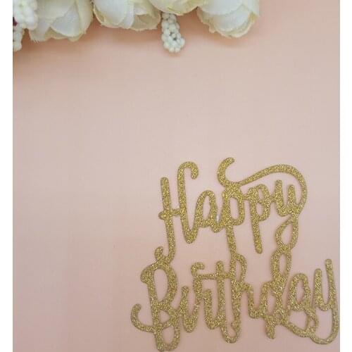 Happy Birthday Word Sentiment Cutting Dies Knife Mold Scrapbooking Dies Metal Embossing Stamps and die for Card Making DIY