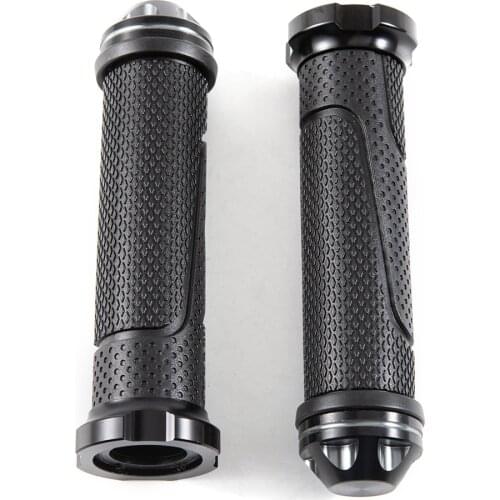 7/8" 22mm Universal CNC Aluminum Hand grips Rubber Motorcycle Handle Bar Grips for YAMAHA TMAX 530 2012-2016 500 2008-2011