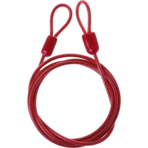 Bicycle Lock Steel Wire Cable 1m Safety Loop Cycling Bike Protector Anti Theft E56D
