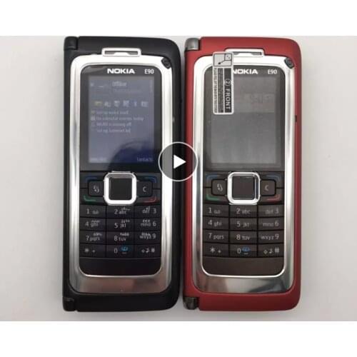 Nokia E90 Refurbished-Original NOKIA E90 Mobile Cell Phone 3G GPS Wifi 3.2MP Bluetooth Smartphone Red & Gift Refurbished
