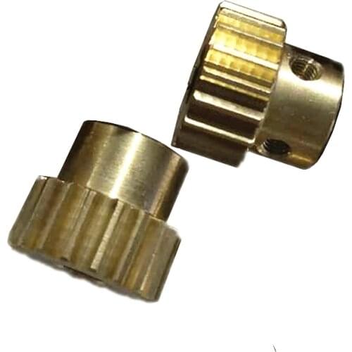 0.8M 18/20 Teeth Copper Gear Hole 6mm Stepped Spur Gear M3 DIY Model