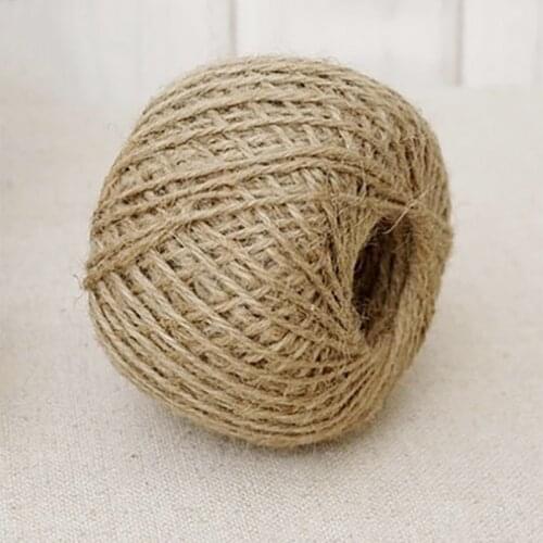 1Roll (29 Mtrs) Burlap Rope Hemp Cord Thread Jute String DIY 1.5mm - Natural Color