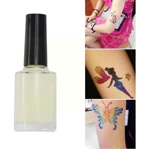 1pc 10ml White Glue Fashion Painted One-time Tattoo Glue Glitter White Colorful Tattoo Hot Sale Diamond Tattoo Suit Tools G T4A3