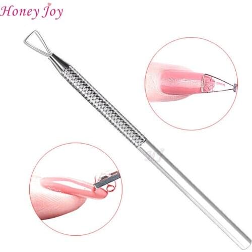 1pc Stainless Steel UV Gel Nail Polish Remover Tool Removal Shaver Stick Pen Grinding Pusher Manicure