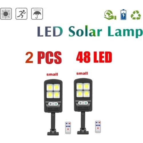 2 pcs tabular oblong 48 LED Solar Lamp Outdoor Recharged Motion Sensor led Waterproof Solar Light Garden Street Wall Spotlight r
