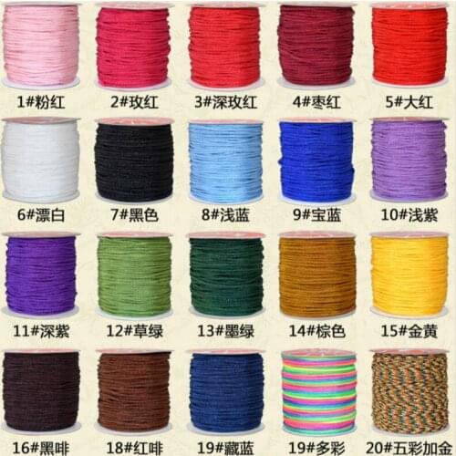0.8mm100m 20 Colors/set Jade Jewelry Line DIY Woven Chinese Knot Sewing Thread