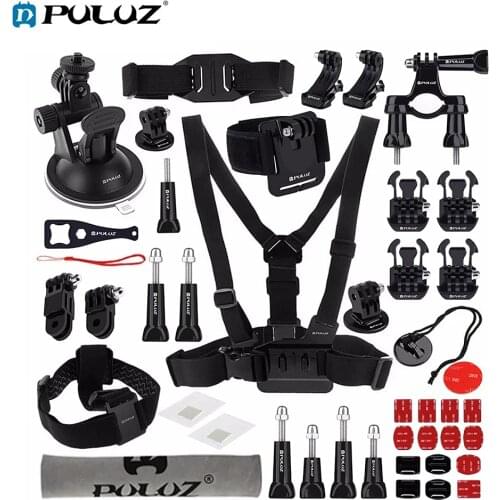 PULUZ For GoPro Accessories 45 in One Accessories Ultimate Combo Kit for GoPro HERO5 HERO4 Session HERO 7 6 5 4 3+ SJCAM SJ4000