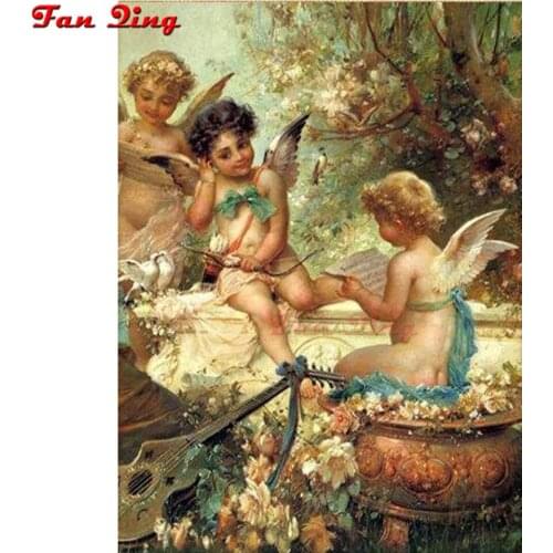 Full Drill Diamond Painting Angel Mosaic Kids Home Decor Embroidery Handicraft Diamond Art