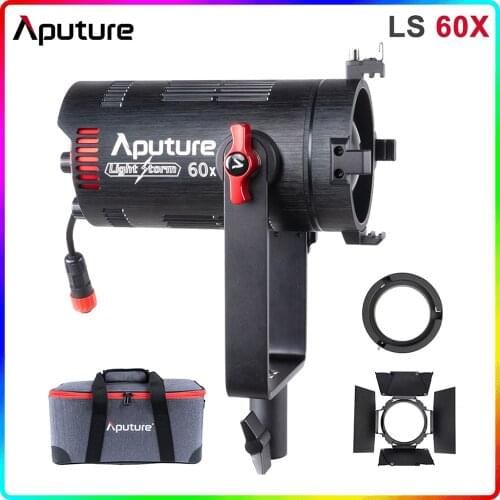 Aputure Light Storm LS 60X 60W Bi-Color 2700K-6500K Adjustable Portable LED Video Light CRI 95+ TLCI 95+ APP Control & Barn Door