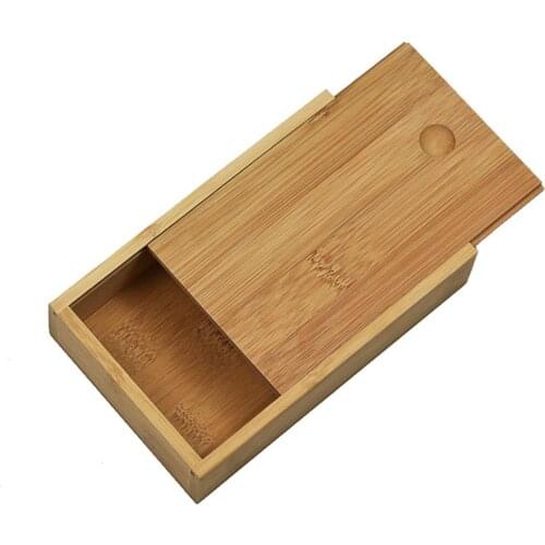 Pull Cover Bamboo Box Jewelry Container Creative Desktop Organizer Wooden Storage Box Chess / Card / Playing Card Packaging Case