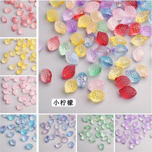 10/30Pcs Lemon Shape Lampwork Glass Beads 10*14mm Multicolor Loose Beads For Earrings Jewelry Making Handmade DIY Accessories