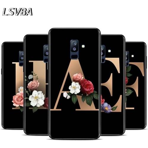 Letter N R Alphabet Flowers For Samsung Galaxy A9 A8S A8 A7 A6S A6 A5 A3 A750 Plus 2018 2017 2016 Star Phone Case
