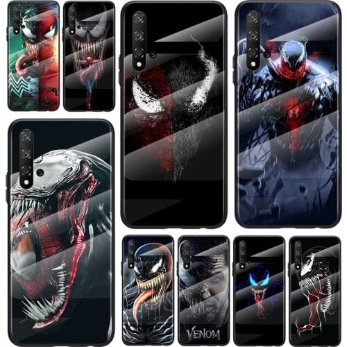 Marvel Venom For Honor 30 20 10 9X 8X Pro Plus Lite Tempered Glass Tempered Glass Hot New Shell Luxury Cover Phone Case