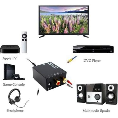 Home Professional Digital to Analog Audio Converter Optical Toslink Coaxial Adapter Signal Fiber Audio L/R to L7F7