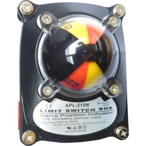 APL-210N IP67 2SPDT Enclosure Mechanical Micro Limit Switch Valve Position Indicator 125V/5A 250V/3A for Pneumatic Actuator