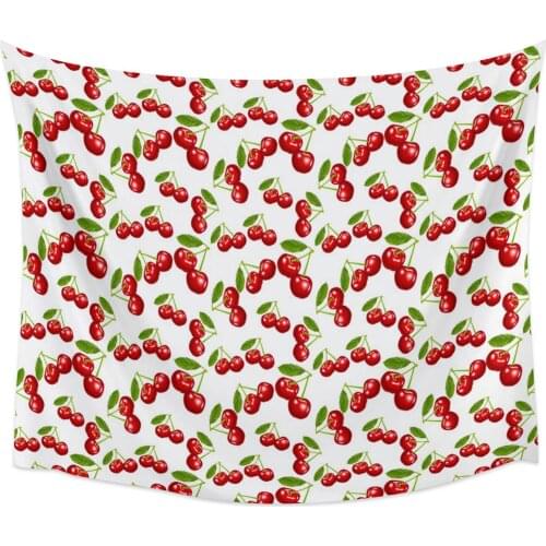Fruit Cherry Texture Tapestry Wall Hanging Wall Art Bedroom Painting Tapestry Wall Home Decoration Dorm Decor Yoga Mat