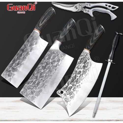 Forged Kitchen Knife Cooking Knife Stainless Steel Sharp Blade Cleaver Cutting Meat Vegetable Slicing Chef Knife Cooking Tools
