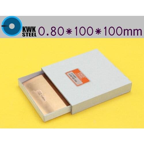 Copper Strips 0.80mm * 100mm *100mm Pure Cu Sheet Plate High Precision 10pc Pure Copper Made in Germany