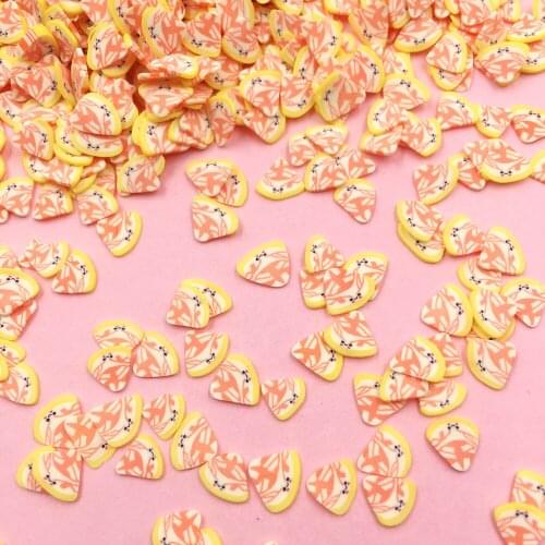 100g Kawaii Cartoon Pizza Slices Polymer Hot Clay Sprinkles for Crafts DIY Making Nail Art Decorations Phone Deco: 8mm