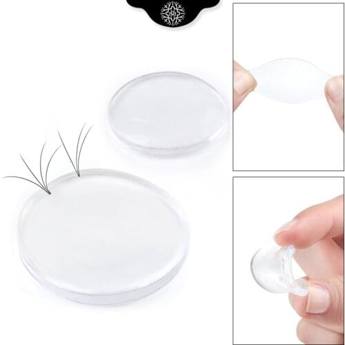 Reusable Easy fan lash pads Round style clear Volume eyelash Silicone stand pad Beginner make fans tools Eyelash Extension Tool