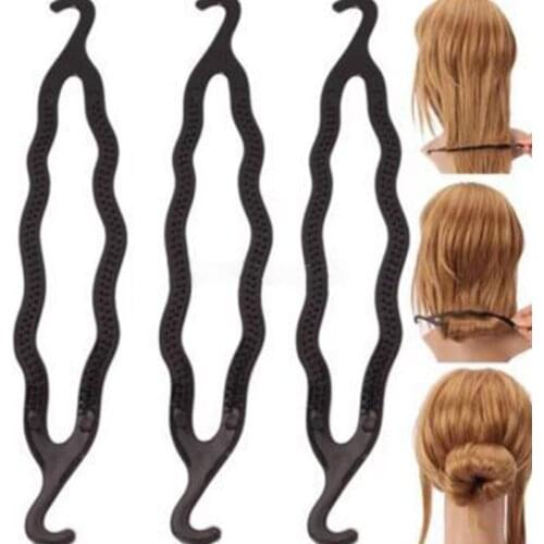 10 In 1 Women Bun Maker DIY Hair Styling Accessories Kit Magic Twister Ties Gum Hairpins Clips Donut Braiding Hairdress Tool Set