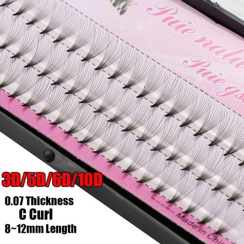 High Quality Eye Extension 007mm Thickness Long Volume Individual Eyelashes Lash Grafting False Eyelashes Mink Black